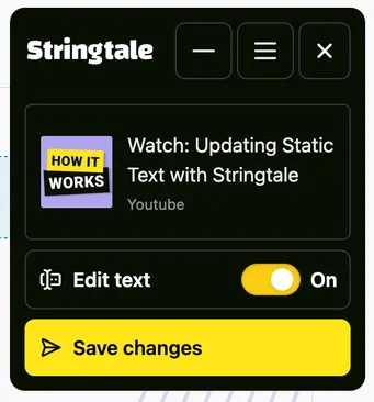 Save changes button